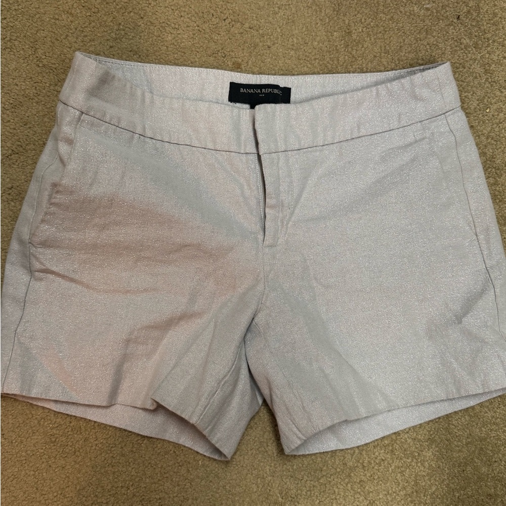 Banana Republic Metallic Linen/Cotton Shorts
